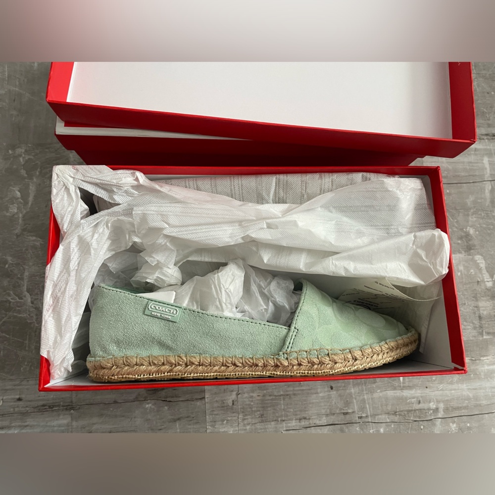 Coach Mint Green Espadrille Flats - Picture 8 of 9
